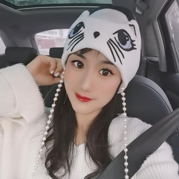 beanie/skull caps season ears hat pearl wool knitting female tide to keep warm skullies beanies for women likes a cat, Blue;gray
beanie/skull caps season ears hat pearl wool knitting female tide to keep warm skullies beanies for women likes a cat, Blue;gray
