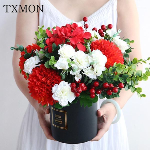 red wedding decoration rose hydrangea bouquet simulation silk plastic fake flower set table decoration flower arrangement vase1
red wedding decoration rose hydrangea bouquet simulation silk plastic fake flower set table decoration flower arrangement vase1