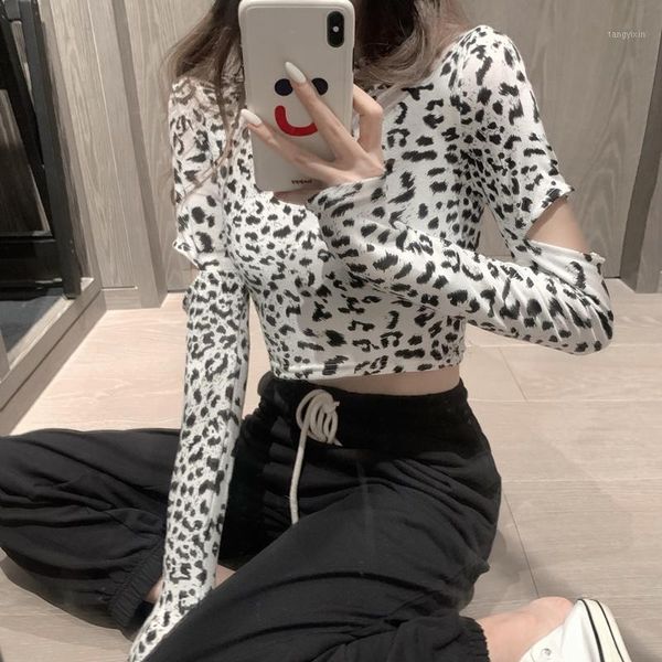 2020 autumn fashion new streetwear slim irregular waistleopard print slimming t-shirt long-sleeved crop short women clothing1, White
2020 autumn fashion new streetwear slim irregular waistleopard print slimming t-shirt long-sleeved crop short women clothing1, White