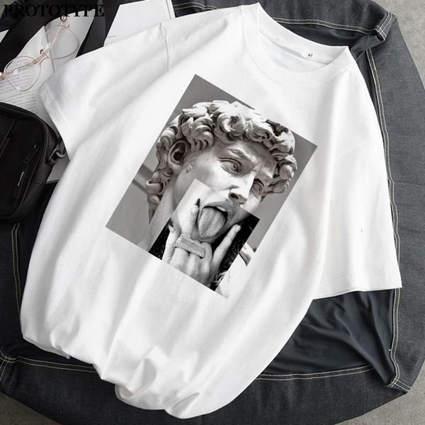 ulzzang aesthetic white drawing david print short sleeve oversized t shirt summer o-neck t shirt for women
ulzzang aesthetic white drawing david print short sleeve oversized t shirt summer o-neck t shirt for women