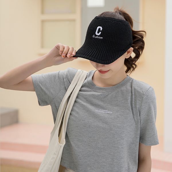 women's spring autumn sun visor hats empty knitted short visors female luxury design outdoor caps new for woman, Blue;gray
women's spring autumn sun visor hats empty knitted short visors female luxury design outdoor caps new for woman, Blue;gray