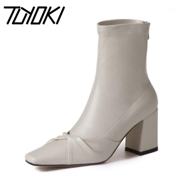 boots tuyoki women stretch sock ankle zipper square toe thick heel party shoes winter footwear size 34-391, Black
boots tuyoki women stretch sock ankle zipper square toe thick heel party shoes winter footwear size 34-391, Black