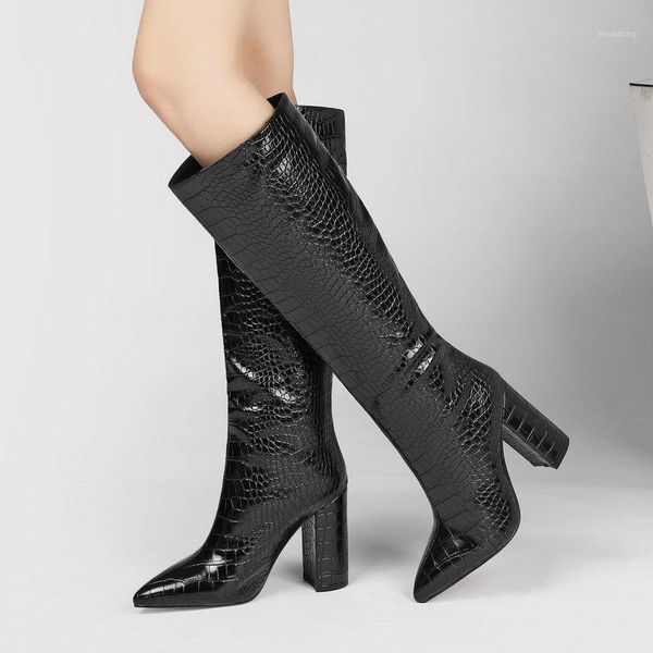 boots 2021 print faux leather women knee high pointed toe long chunky block heel size 41 42 431, Black
boots 2021 print faux leather women knee high pointed toe long chunky block heel size 41 42 431, Black