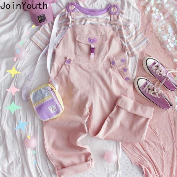 women's jumpsuits & rompers joinyouth 2021 women playsuit long pants cute pink jumpuits casual overalls streetwear wide leg loose bodys, Black;white
women's jumpsuits & rompers joinyouth 2021 women playsuit long pants cute pink jumpuits casual overalls streetwear wide leg loose bodys, Black;white