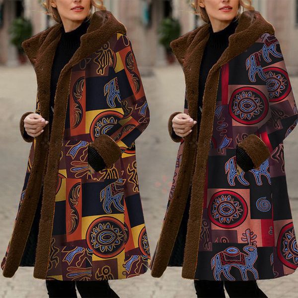 winter womens clothing plush fluffy casual hooded long sleeve warm coat large size vintage printed mid-length coat for women, Black;brown
winter womens clothing plush fluffy casual hooded long sleeve warm coat large size vintage printed mid-length coat for women, Black;brown