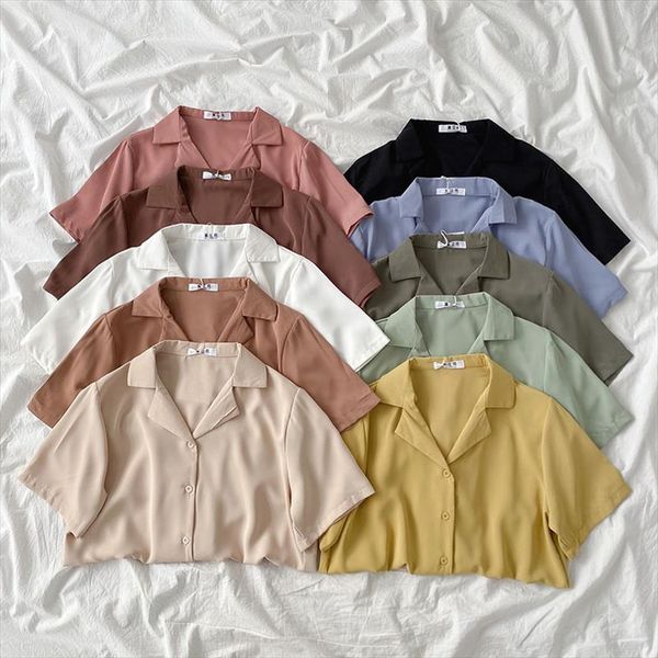 casual basic short sleeve blouse women v neck loose office formal shirt female fashion blue yellow cardigan, White
casual basic short sleeve blouse women v neck loose office formal shirt female fashion blue yellow cardigan, White