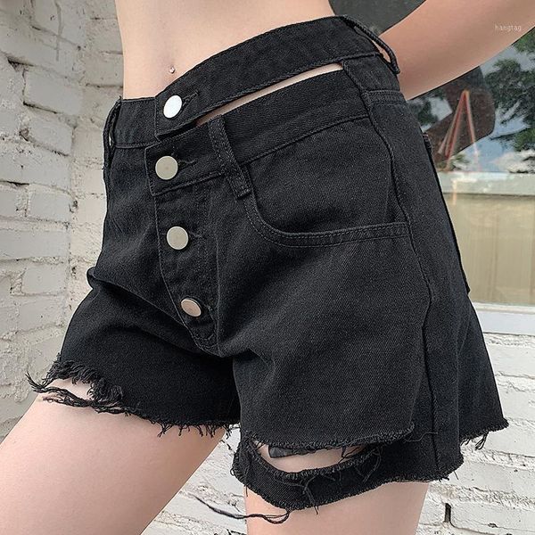 seasons ripped high waisted jean shorts casual hollow out buttons short pants women harajuku punk denim shorts summer assh811641, White;black
seasons ripped high waisted jean shorts casual hollow out buttons short pants women harajuku punk denim shorts summer assh811641, White;black