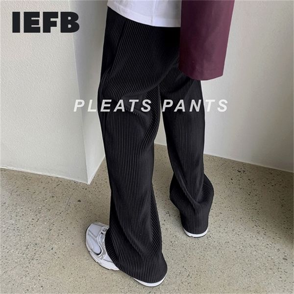 iefb /men's wear pleated casual for male autumn new korean style trendy loose straight pants wide legs 9y3458 201218, Black
iefb /men's wear pleated casual for male autumn new korean style trendy loose straight pants wide legs 9y3458 201218, Black
