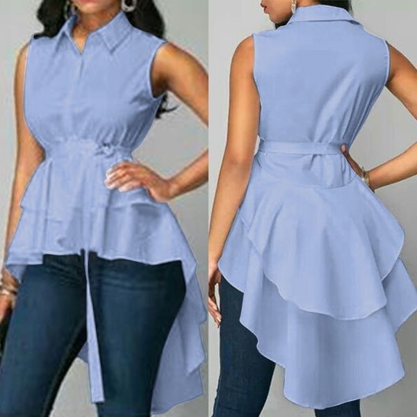 zanzea stylish women's asymmetrical blouse sleeveless casual high low shirts female button blusa belted summer tunic y200622, White
zanzea stylish women's asymmetrical blouse sleeveless casual high low shirts female button blusa belted summer tunic y200622, White