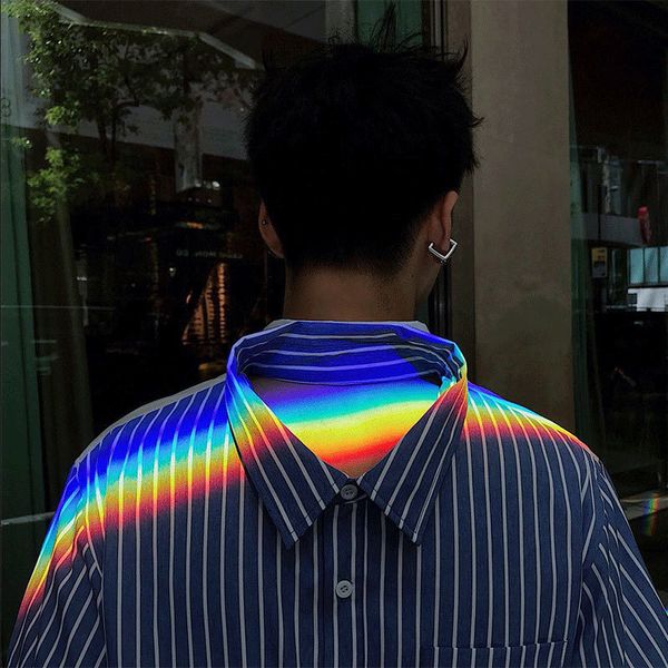 2021 New Popular Personality Original Fake Collar Design of Two Striped Short Sleeve Male Half-face Will See Korean Editing. 0HIO, Black
2021 New Popular Personality Original Fake Collar Design of Two Striped Short Sleeve Male Half-face Will See Korean Editing. 0HIO, Black