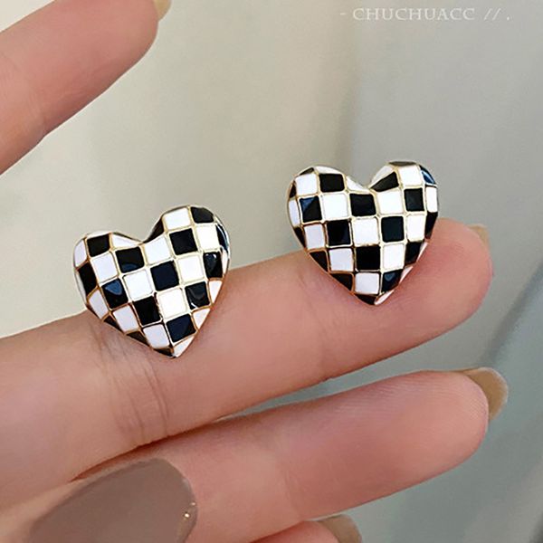 trendy cocktail studs for women three-dimensional love peach heart checkerboard earrings female simple wild cold wind earrings, Golden;silver
trendy cocktail studs for women three-dimensional love peach heart checkerboard earrings female simple wild cold wind earrings, Golden;silver