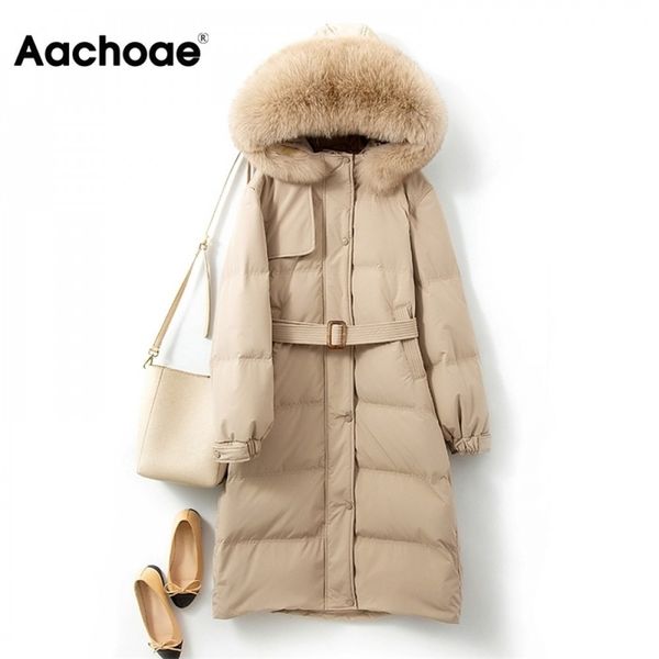 aachoae fashion long hooded parka women fur collar cotton padded jacket solid long sleeve sashes chic coat outwear winter 201214, Black
aachoae fashion long hooded parka women fur collar cotton padded jacket solid long sleeve sashes chic coat outwear winter 201214, Black