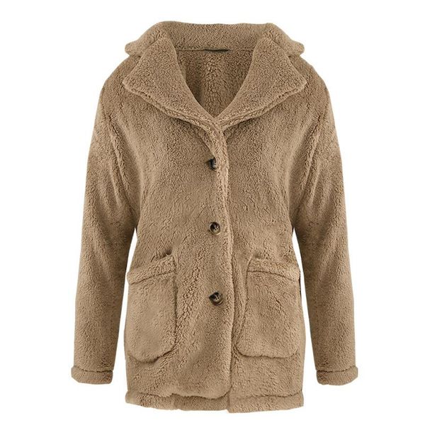 2020 new winter slim solid color women faux fur overcoat fashion casual female outerwear warm ladies coat, Black
2020 new winter slim solid color women faux fur overcoat fashion casual female outerwear warm ladies coat, Black