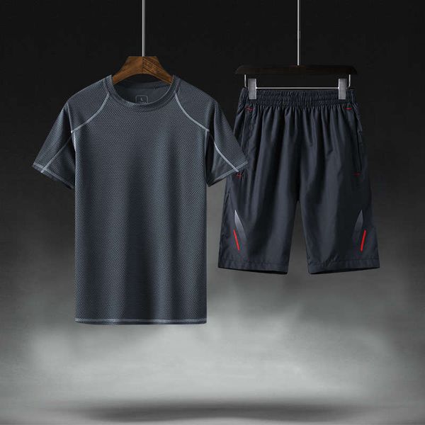 quick drying summer new men's sports suit round neck t-shirt loose and breathable outdoor wear, Gray
quick drying summer new men's sports suit round neck t-shirt loose and breathable outdoor wear, Gray