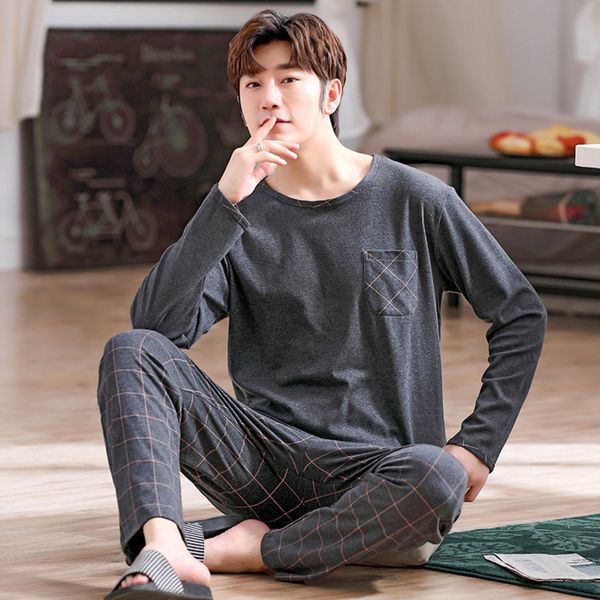 autumn men's pure full cotton pajamas plaid sleepwear plus size l-4xl pajama sets casual sleep&lounge pyjamas pijamas hombre q1216, Black;white
autumn men's pure full cotton pajamas plaid sleepwear plus size l-4xl pajama sets casual sleep&lounge pyjamas pijamas hombre q1216, Black;white
