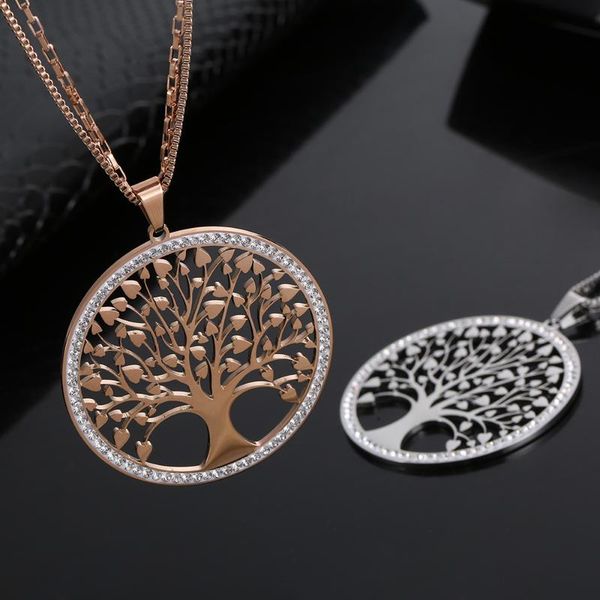 pendant necklaces women necklace heart tree of life charm stainless steel double layer chain fashion jewelry elegant friendship party gift, Silver
pendant necklaces women necklace heart tree of life charm stainless steel double layer chain fashion jewelry elegant friendship party gift, Silver