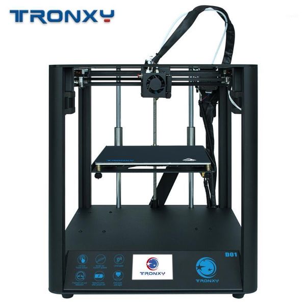 printers 2021 est fast assembly 3d printer tronxy d01 with industrial linear guide and titan extruder optional enclosure acrylic board1