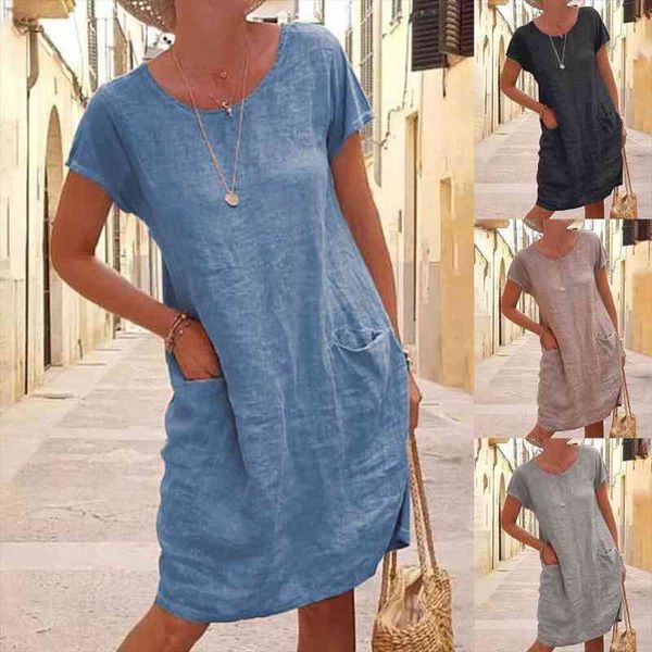 70% sell women dress solid color loose summer short sleeve round neck dress for daily wear, Black;gray
70% sell women dress solid color loose summer short sleeve round neck dress for daily wear, Black;gray