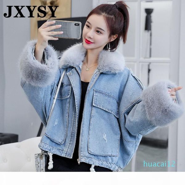fashion-jxysy winter denim jacket women jeans hooded velvet short coat female faux fur collar 2020 padded warm jackets cowboy outwear, Black;brown
fashion-jxysy winter denim jacket women jeans hooded velvet short coat female faux fur collar 2020 padded warm jackets cowboy outwear, Black;brown