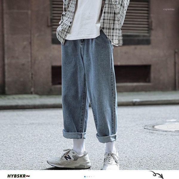 hybskrm solid color men's straight jeans korean man harem pants casual loose men denim pants 2020 male trousers 5xl1, Blue
hybskrm solid color men's straight jeans korean man harem pants casual loose men denim pants 2020 male trousers 5xl1, Blue