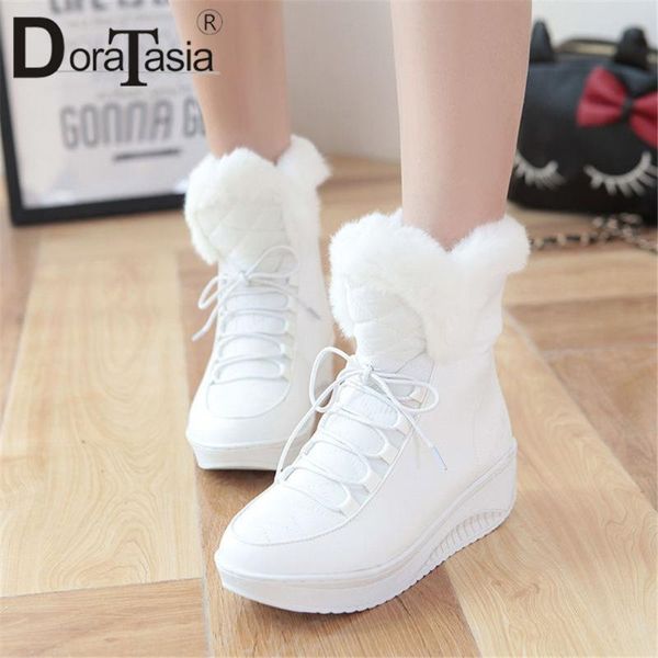 doratasia plus size 35-44 female winter snow boots wedges med heels warm fur boots women 2020 platform thick plush shoes woman, Black
doratasia plus size 35-44 female winter snow boots wedges med heels warm fur boots women 2020 platform thick plush shoes woman, Black