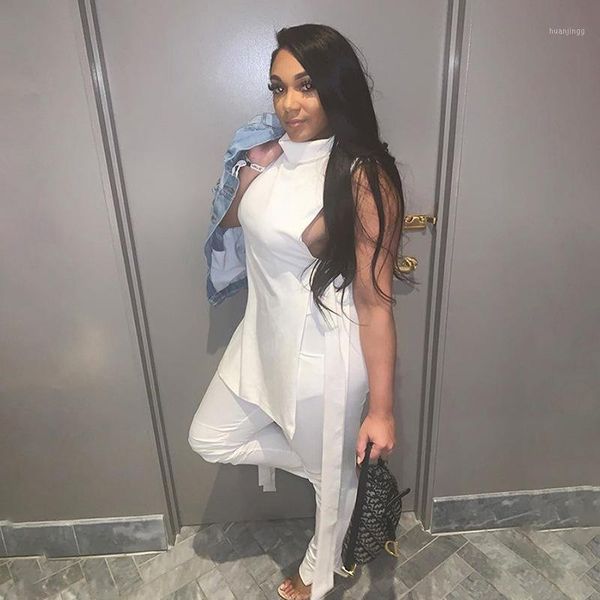 2020 fashion women street girl style sets sleeveless high neck elastic long pants pure color two piece sets1, Gray
2020 fashion women street girl style sets sleeveless high neck elastic long pants pure color two piece sets1, Gray