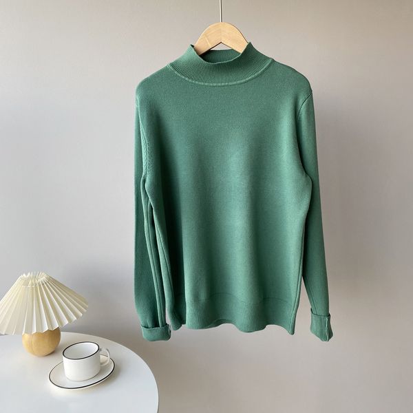 2021 new spring turtleneck pure color loose style knitted fashion sweater casual women pullovers pull femme 24zl, White
2021 new spring turtleneck pure color loose style knitted fashion sweater casual women pullovers pull femme 24zl, White