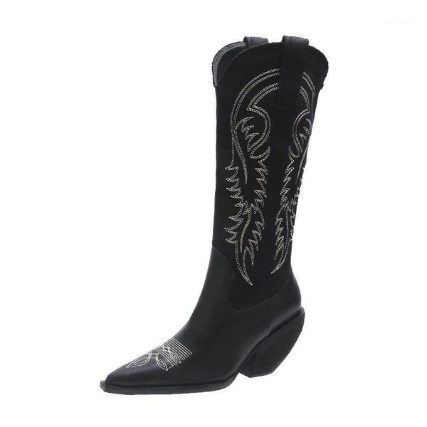 boots winter embroidered women 2021 fashion high heel pointed thick anti slip wooden bottom undefined long tube1, Black
boots winter embroidered women 2021 fashion high heel pointed thick anti slip wooden bottom undefined long tube1, Black