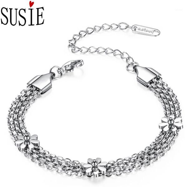 love susie bracelets stainless steel fashion jewelery bangles with flower rose gold women bracelets accessories link chain1, Black
love susie bracelets stainless steel fashion jewelery bangles with flower rose gold women bracelets accessories link chain1, Black