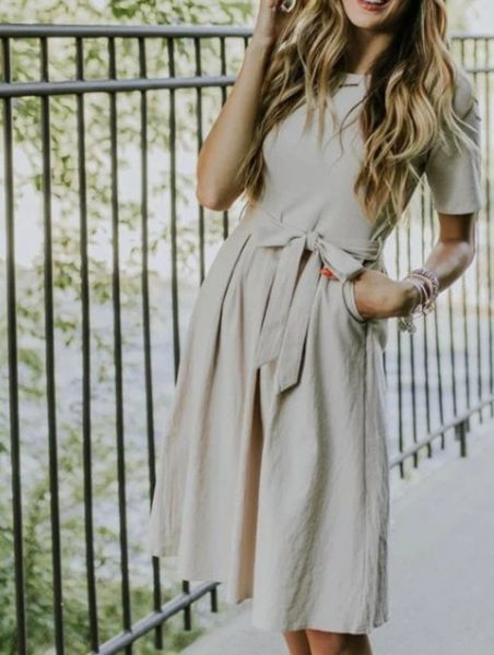 women's 2019 solid color clear wind pure cotton lace up dress, Black;gray
women's 2019 solid color clear wind pure cotton lace up dress, Black;gray