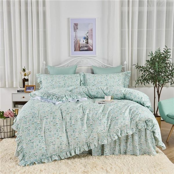 bedding sets korean princess floral ruffles skirt-style set pure cotton fresh ropa de cama couvre lit pillow sham duvet cover
bedding sets korean princess floral ruffles skirt-style set pure cotton fresh ropa de cama couvre lit pillow sham duvet cover