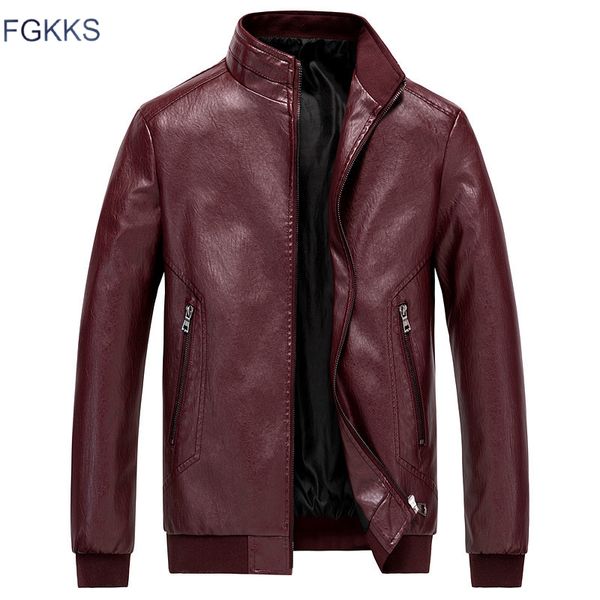 fgkks men leather jackets coat winter men's fashion motorcycle faux jacket overcoat male casual pu jackets coats 201026, Black
fgkks men leather jackets coat winter men's fashion motorcycle faux jacket overcoat male casual pu jackets coats 201026, Black