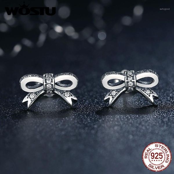 stud wostu genuine 925 sterling silver sparkling bow earrings with clear cz for women luxury fine jewelry gift fbs4071, Golden;silver
stud wostu genuine 925 sterling silver sparkling bow earrings with clear cz for women luxury fine jewelry gift fbs4071, Golden;silver