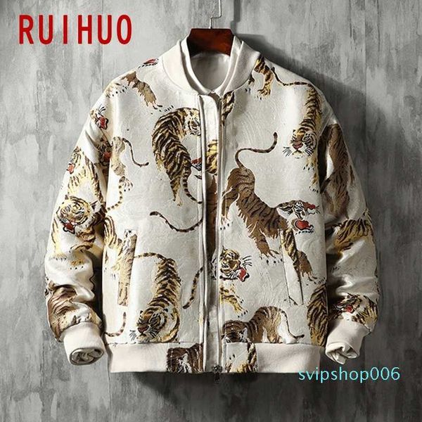 ruihuo tiger embroidery jacket men coat streetwear bomber jacket men hip hop winter coat men jackets coats 5xl 2021 spring new t200502, Black;brown
ruihuo tiger embroidery jacket men coat streetwear bomber jacket men hip hop winter coat men jackets coats 5xl 2021 spring new t200502, Black;brown