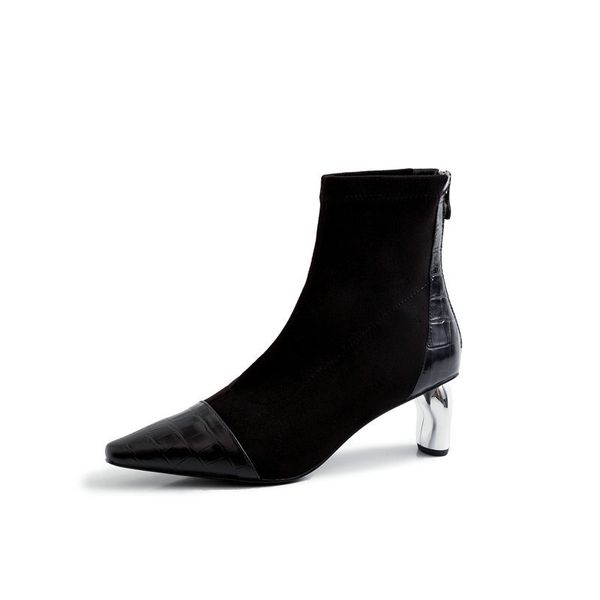 2021 new pointed toe women's ankle boots patchwork leather high heels pumps winter party prom shoes woman et4y, Black
2021 new pointed toe women's ankle boots patchwork leather high heels pumps winter party prom shoes woman et4y, Black