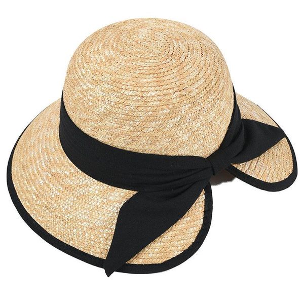 wide brim hats women natural wheat straw hat black bow-tie boater beach sun cap lady summer uv protect, Blue;gray
wide brim hats women natural wheat straw hat black bow-tie boater beach sun cap lady summer uv protect, Blue;gray