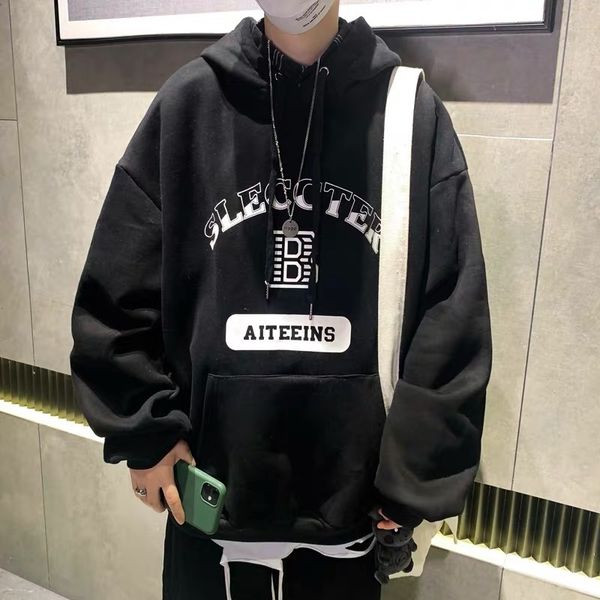 2021 and winter autumn korean style ins fashion letters printed student bf loose velour sweater with male hood lh0v, Black;brown
2021 and winter autumn korean style ins fashion letters printed student bf loose velour sweater with male hood lh0v, Black;brown