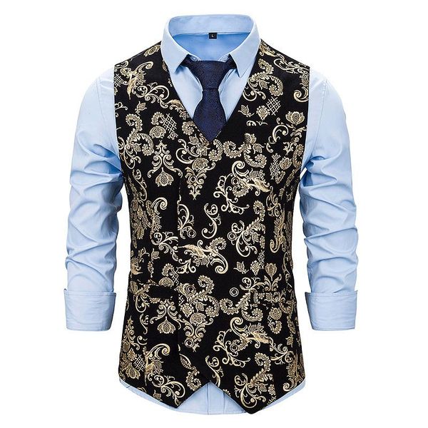 men's vests vest men double-breasted classic golden silver bronzing paisley jacquard silk waistcoat party wedding suit, Black;white
men's vests vest men double-breasted classic golden silver bronzing paisley jacquard silk waistcoat party wedding suit, Black;white