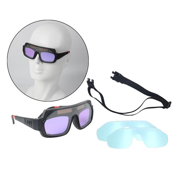 solar powered auto darkening welding goggles soldering adjustable glasses work safety lens +case
solar powered auto darkening welding goggles soldering adjustable glasses work safety lens +case