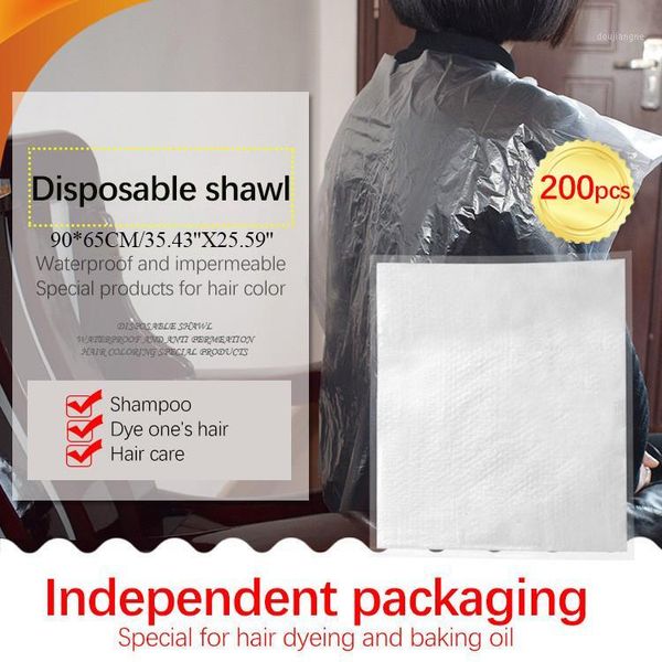 200 pieces per package disposable hair dye cape durable pe wrap cloth hair salon haircut emu oil desposable hairdressing apron1
200 pieces per package disposable hair dye cape durable pe wrap cloth hair salon haircut emu oil desposable hairdressing apron1