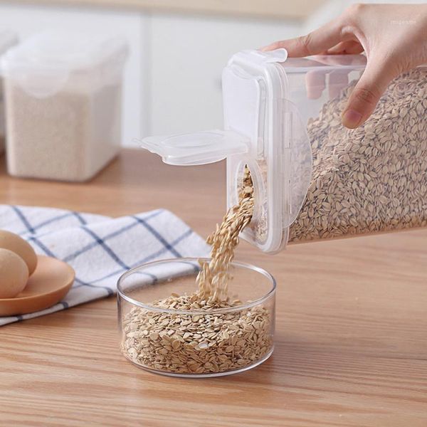 storage bottles & jars 1.8l kitchen store box transparent moisture-proof fresh-keeping sealed tank with cover four-sided lock design1
storage bottles & jars 1.8l kitchen store box transparent moisture-proof fresh-keeping sealed tank with cover four-sided lock design1