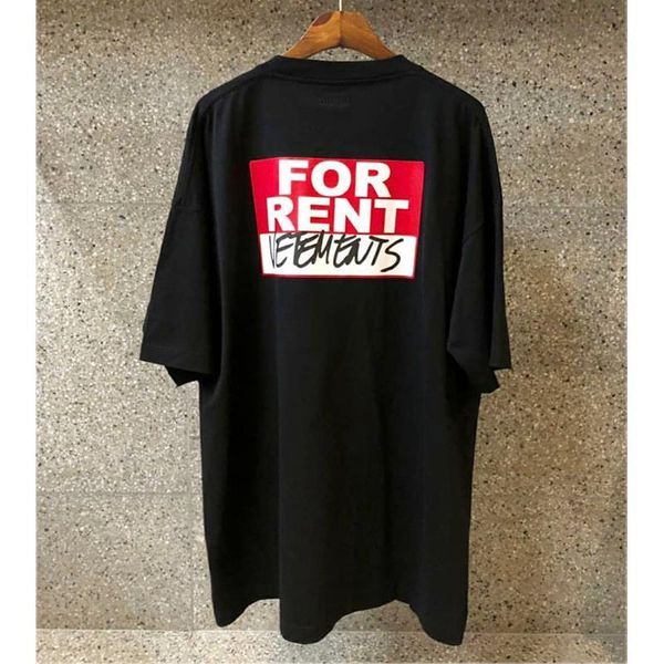 2021 spring summer vetements t shirt men women oversize casual red letters for rent embroidery vetements t-shirts, White;black
2021 spring summer vetements t shirt men women oversize casual red letters for rent embroidery vetements t-shirts, White;black