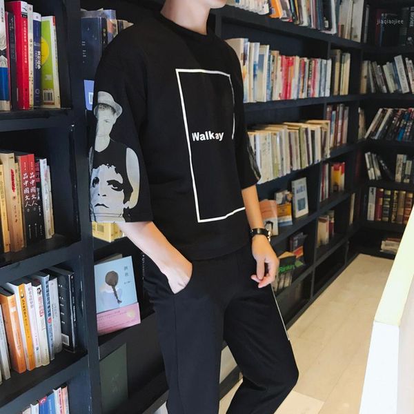 2018 casual men fashion autumn teenagers loose trousers seven part sleeve popular motion male leisure suit tide tee shirt homme1, Gray
2018 casual men fashion autumn teenagers loose trousers seven part sleeve popular motion male leisure suit tide tee shirt homme1, Gray