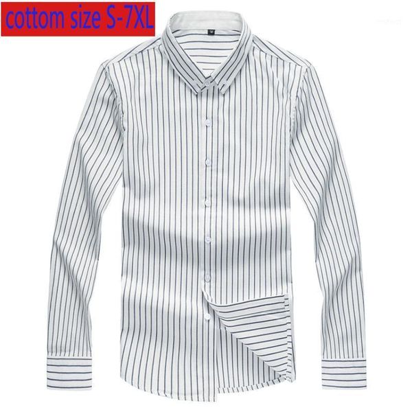 new arrival fashion autumn men cotton stripe long sleeve large casual shirts striped plus size s-2xl3xl4xl5xl6xl7xl1, White;black 
new arrival fashion autumn men cotton stripe long sleeve large casual shirts striped plus size s-2xl3xl4xl5xl6xl7xl1, White;black