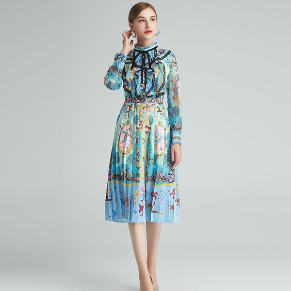 plus size dress 2020 autumn a line long sleeve dress prom fashion crew neck blue flora print brand same style yimi, Black
plus size dress 2020 autumn a line long sleeve dress prom fashion crew neck blue flora print brand same style yimi, Black