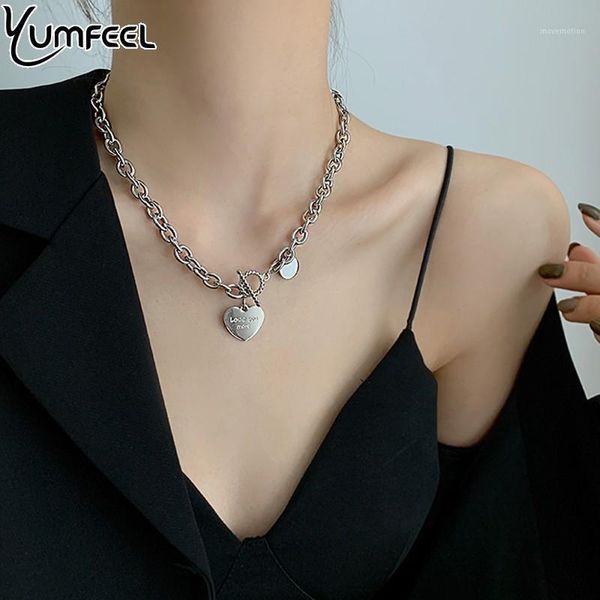 Yumfeel New Fashion Jewelry Women Necklace Stainless Steel Heart Necklace Engrave Love You More Choker1, Golden;silver
Yumfeel New Fashion Jewelry Women Necklace Stainless Steel Heart Necklace Engrave Love You More Choker1, Golden;silver