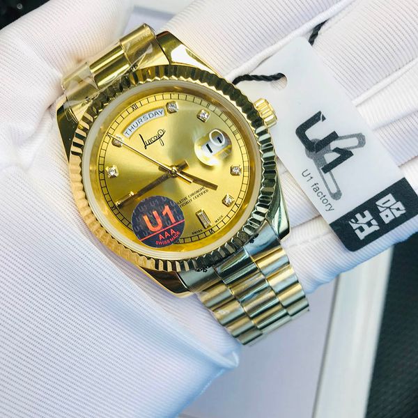 u1 factory 2021 mens watch day date gold diamondnumber face big date automatic mechanics watch men sapphire glass stainless steel mens watch, Slivery;brown
u1 factory 2021 mens watch day date gold diamondnumber face big date automatic mechanics watch men sapphire glass stainless steel mens watch, Slivery;brown