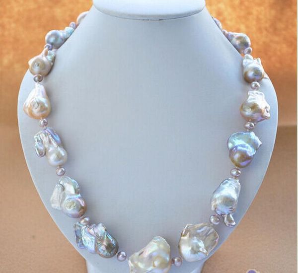 huge 14k clasp 20" 15x20mm pink lavender baroque keshi reborn pearl necklace, Silver
huge 14k clasp 20" 15x20mm pink lavender baroque keshi reborn pearl necklace, Silver
