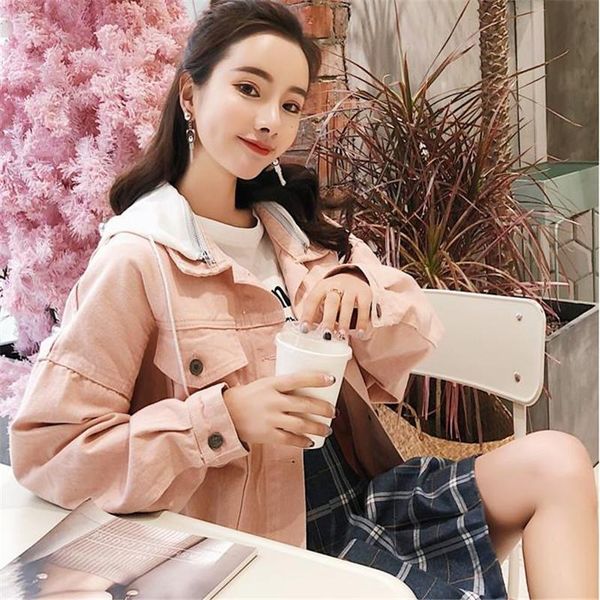 women's jackets detachable hooded denim jacket for women casual bf jeans vintage harajuku coat female loose streetwear basic coats hc16, Black;brown
women's jackets detachable hooded denim jacket for women casual bf jeans vintage harajuku coat female loose streetwear basic coats hc16, Black;brown