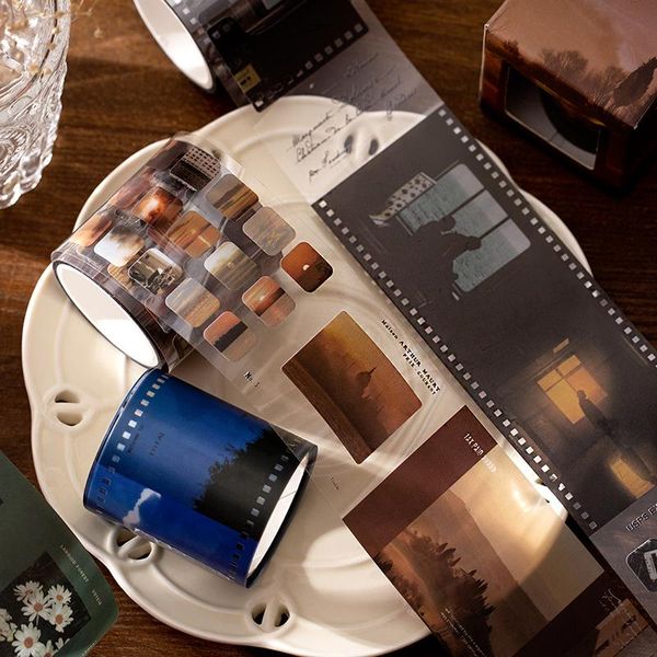 5pieces/lotretro film decorative release washi tape adhesive tape diy scrapbooking sticker label japanese masking tape adhesive sticker 2016
